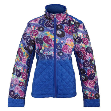Galleria Enterprises Blue / XS Artist Inspired Quilted Jackets Fine Quality Side Elastic Extra Comfortable